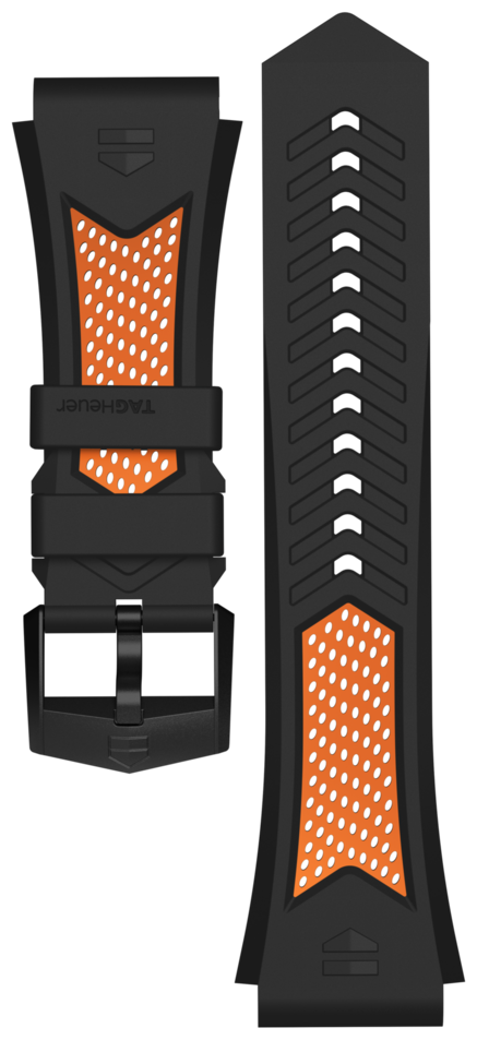 오렌지 및 블랙 스포츠 스트랩 칼리버 E4 45mm