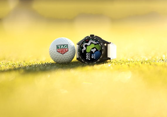 Chun In Gee mit der TAG Heuer Connected Calibre E4 Golf Edition