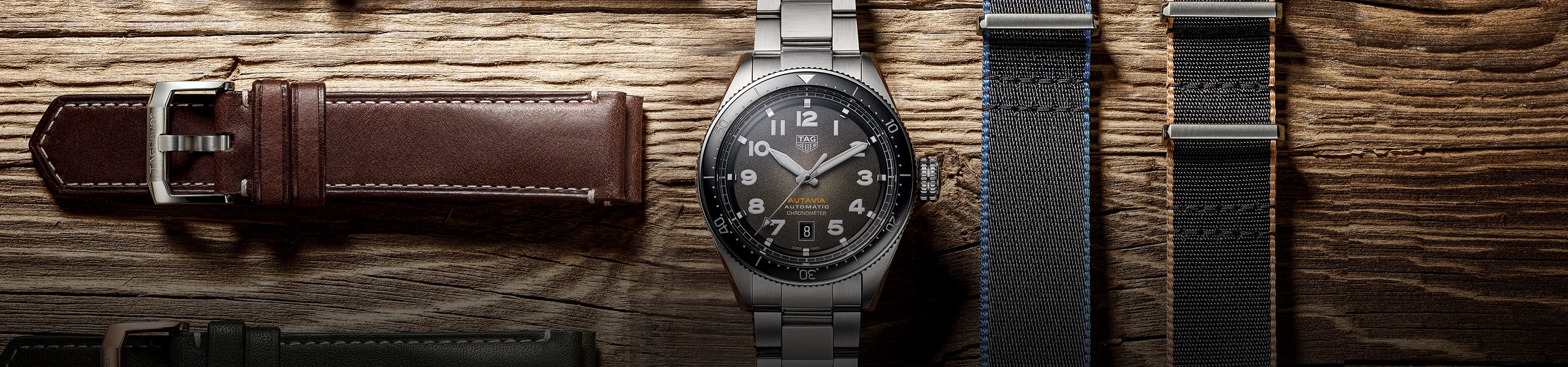 TAG Heuer Sel S/el Men's Watch Quartz Chrono S25.206 39mm With Leather Strap Vintage