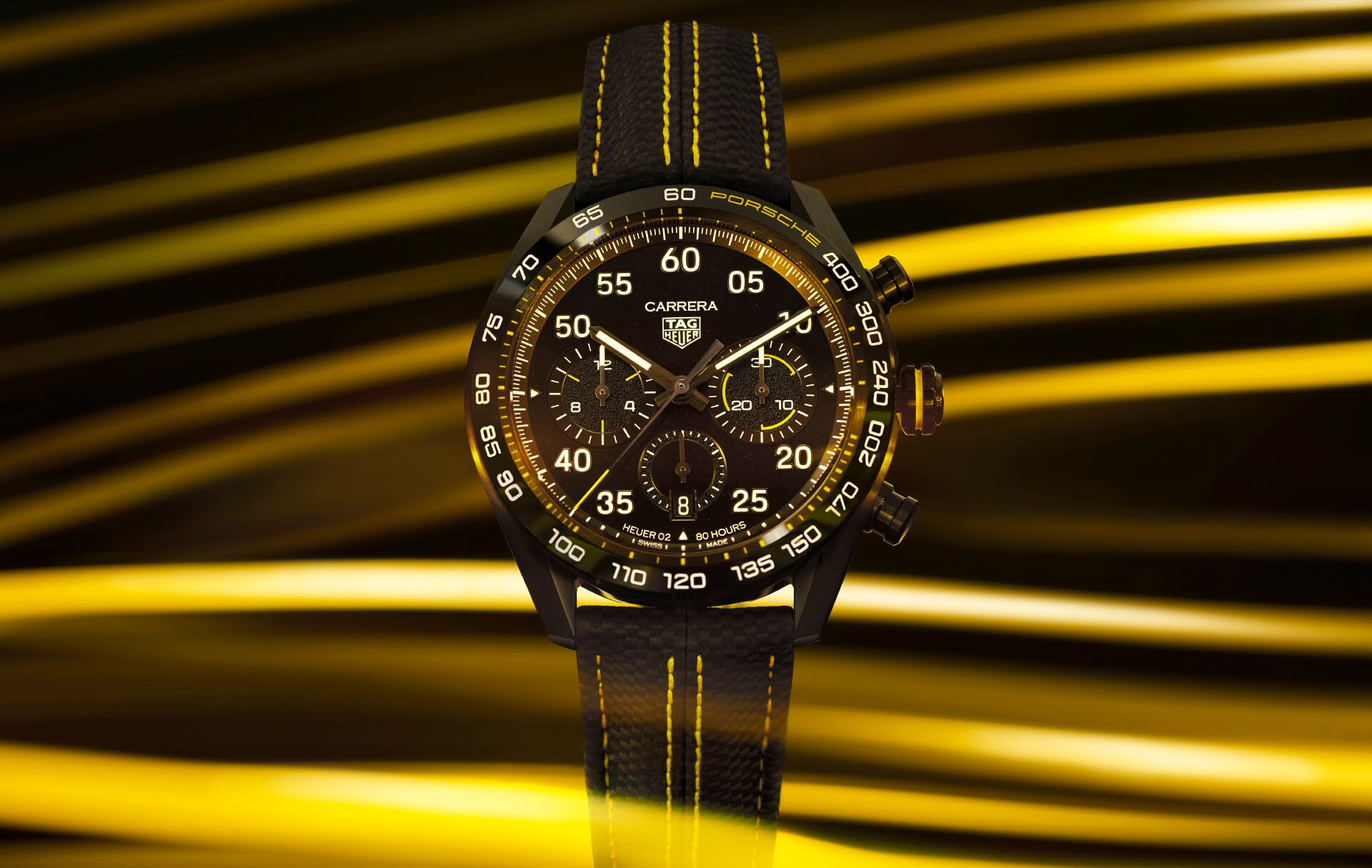 全新tag heuer carrera（卡萊拉）保時捷限量版腕錶的圖片