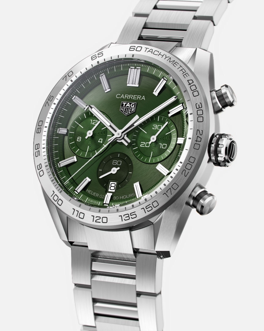 Tag Heuer Carrera Green Calibre Heuer 02 Automatic Chronograph - 44mm,  CBN2A1N.BA0643