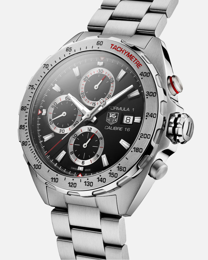 TAG Heuer Formula 1 Calibre 16 Automatic Steel and Ceramic Chronograph -  44mm Anthracite Sunray Dial on Steel and Ceramic Bracelet