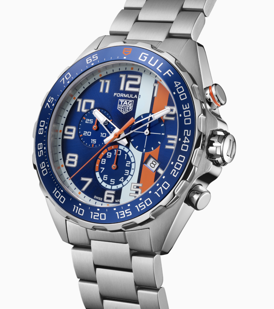 TAG HEUER FORMULA 1（F1）系列GULF特別版計時腕錶