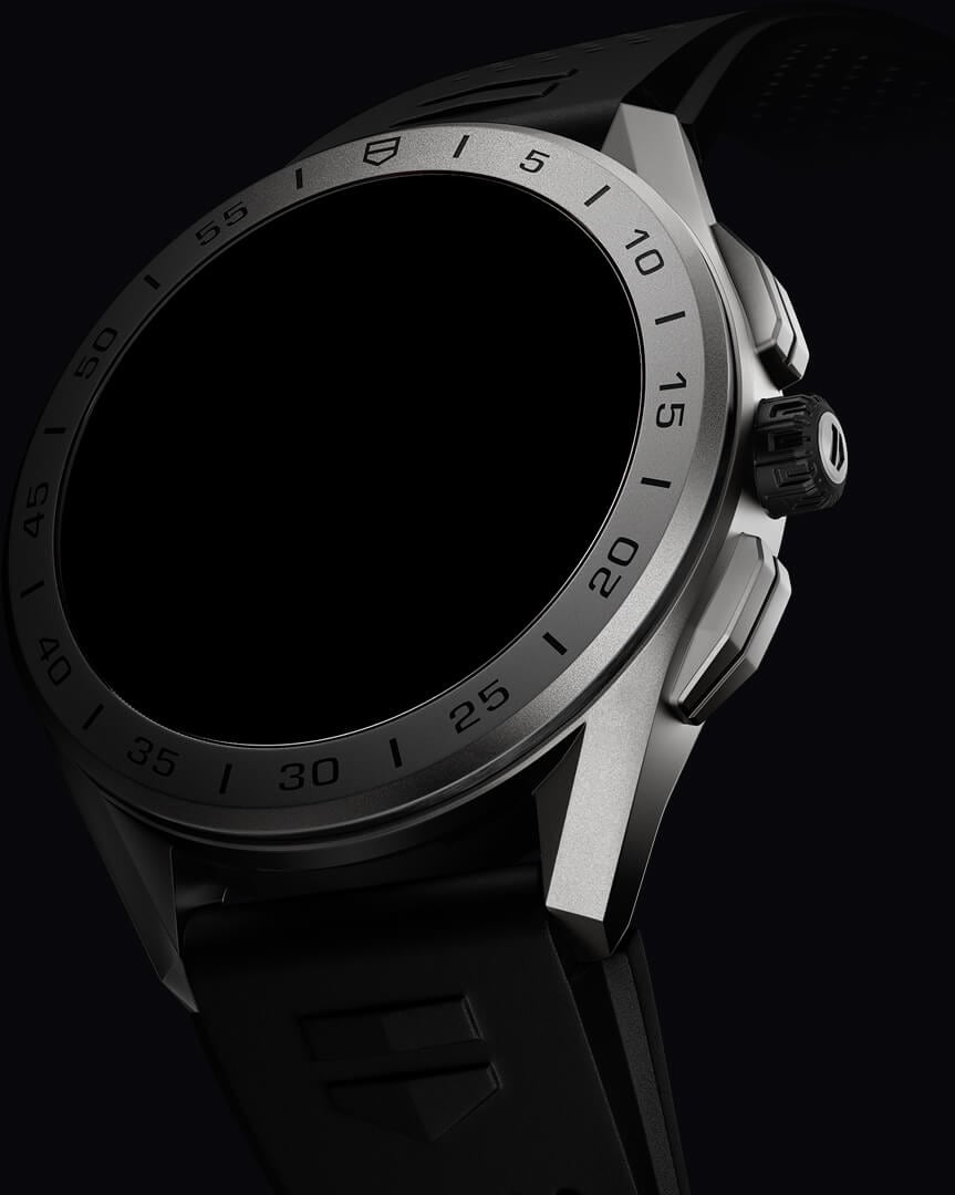 タグ ホイヤー コネクテッド 丸型チタン製ケース 45 Mm Black Rubber Strap Sbg8a81 Bt6222