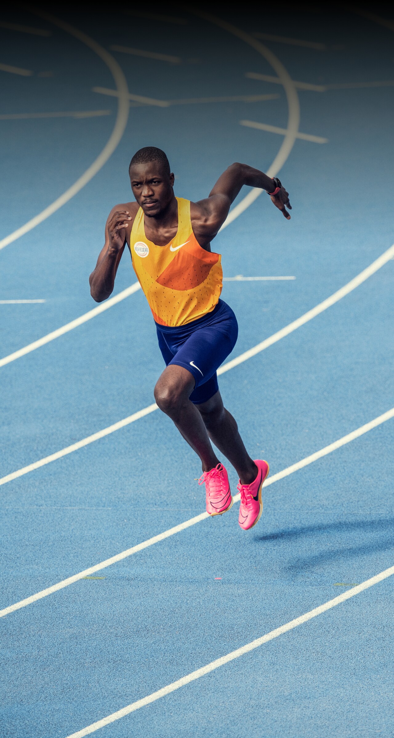 Letsile Tebogo wearing TAG Heuer Connected Watch
