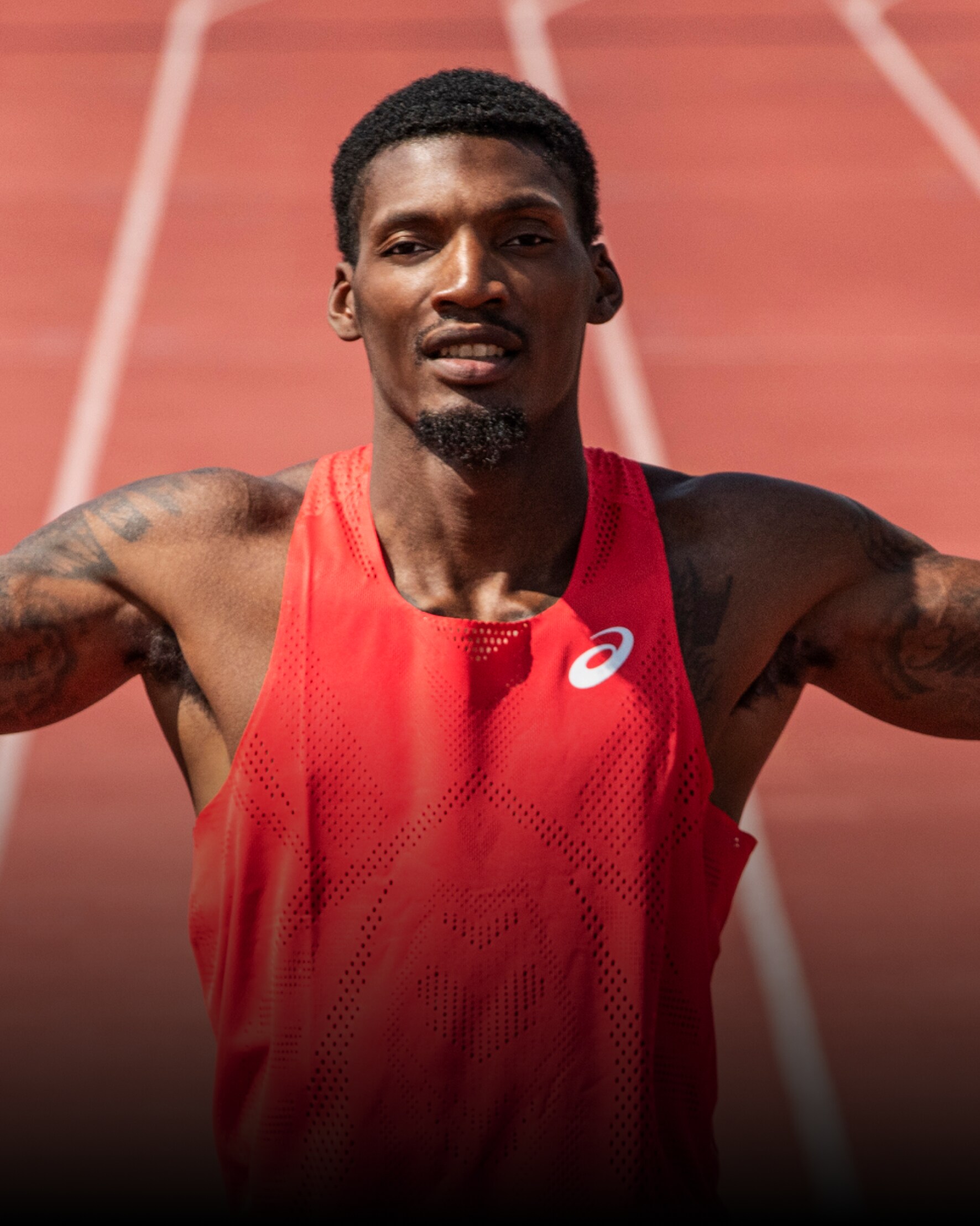FRED KERLEY at the running track