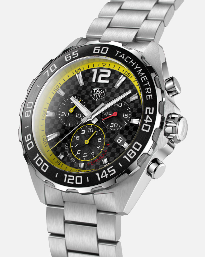 tag heuer formula 1 yellow face