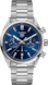 TAG Heuer Carrera Silber Edelstahl Edelstahl Blau
