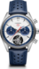 TAG Heuer Carrera Blau Alligatorleder Edelstahl Weiß