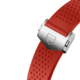 Bracelet en caoutchouc rouge vif 45 mm