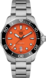 TAG Heuer Aquaracer（竞潜系列）Professional 300日历腕表 无色 精钢 精钢 橙色
