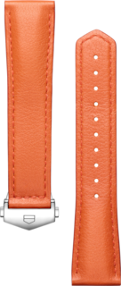 泰格豪雅卡莱拉系列36毫米腕表橙色皮革表带