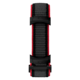 Pulseira de corrida em tecido vermelha e preta Calibre E5 45 mm