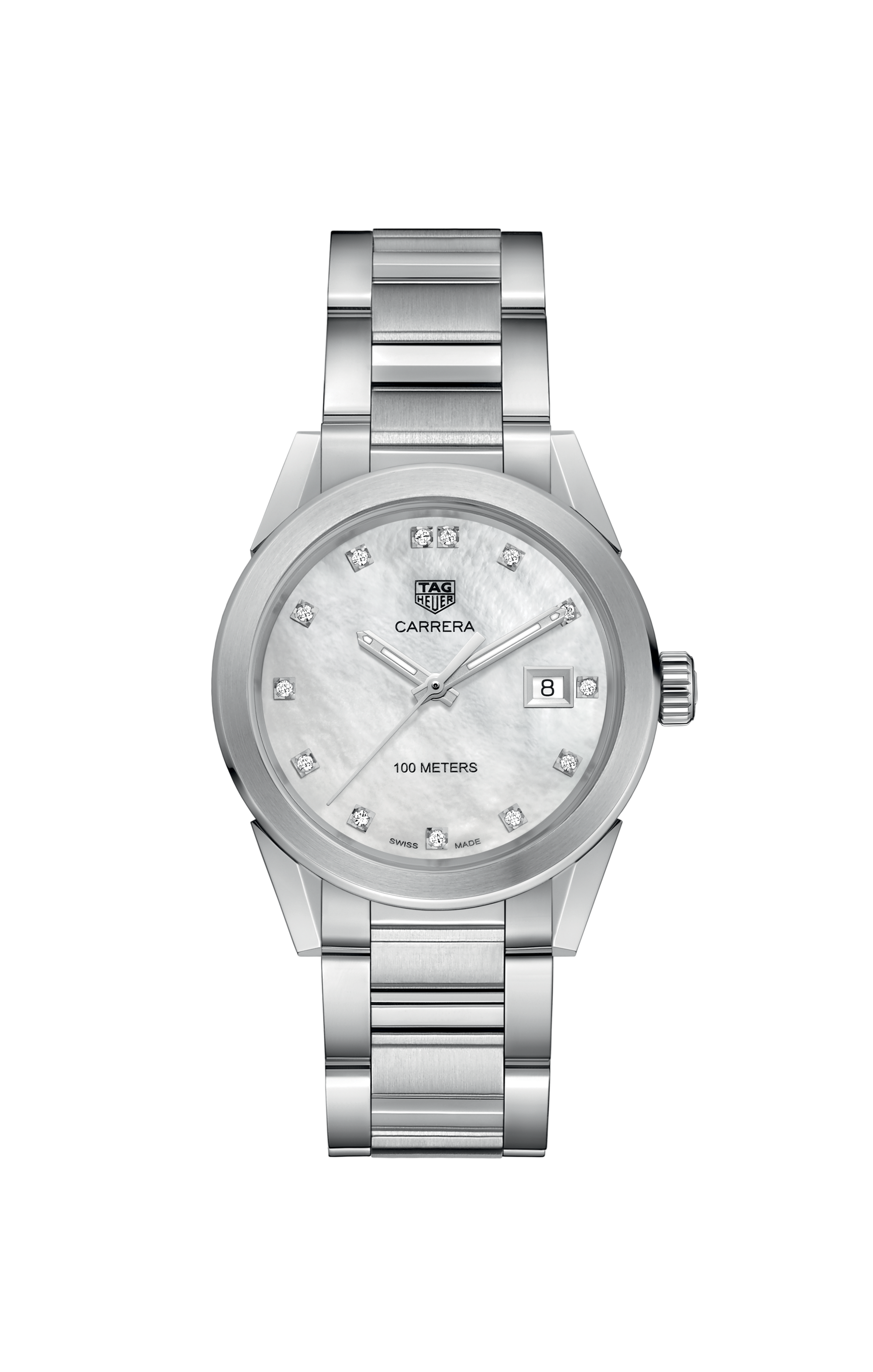 TAG Heuer Aquaracer Automatic Silver Dial Diamond Stainless Steel Women's Watch WBD2320. BA0740