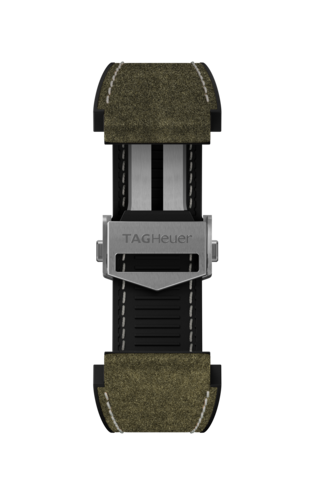 Armband aus grünem Kautschuk und Leder Calibre E3