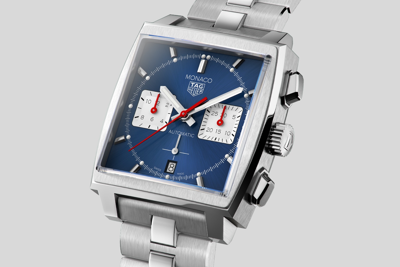 タグ・ホイヤー TAG HEUER モナコキャリバーホイヤー02 クロノグラフ CBL2111.BA0644 ステンレススチール 自動巻き メンズ 腕時計