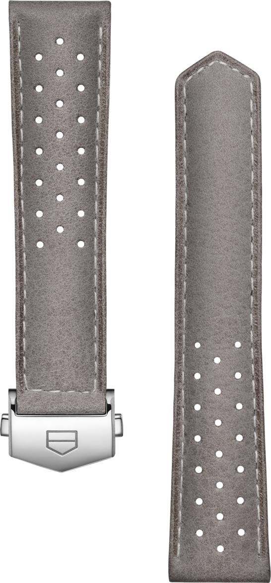 TAG Heuer Carrera 39mm Grey Perforated Leather Strap