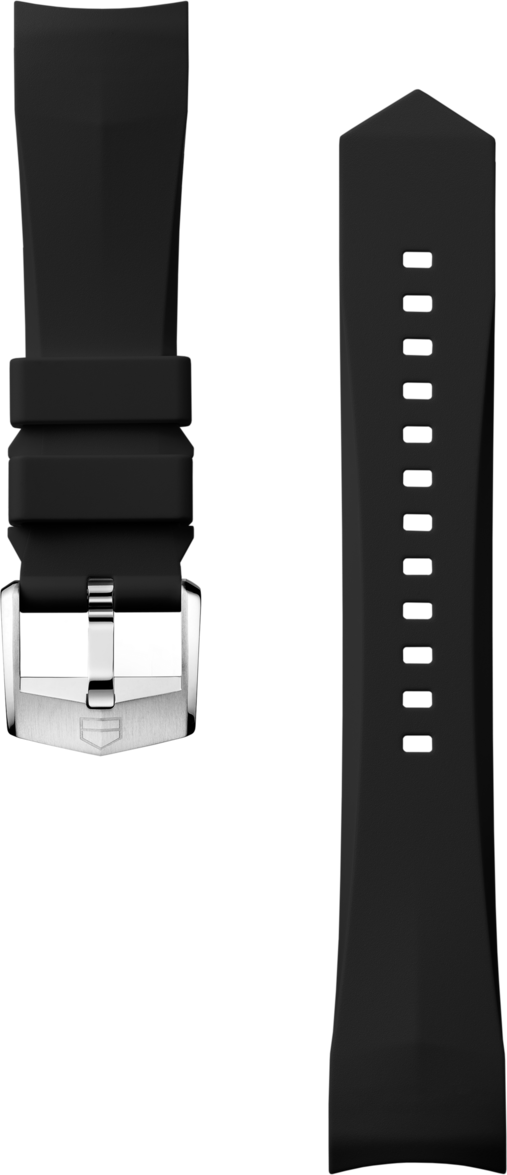 Pulseira em borracha preta Calibre E5 40 mm