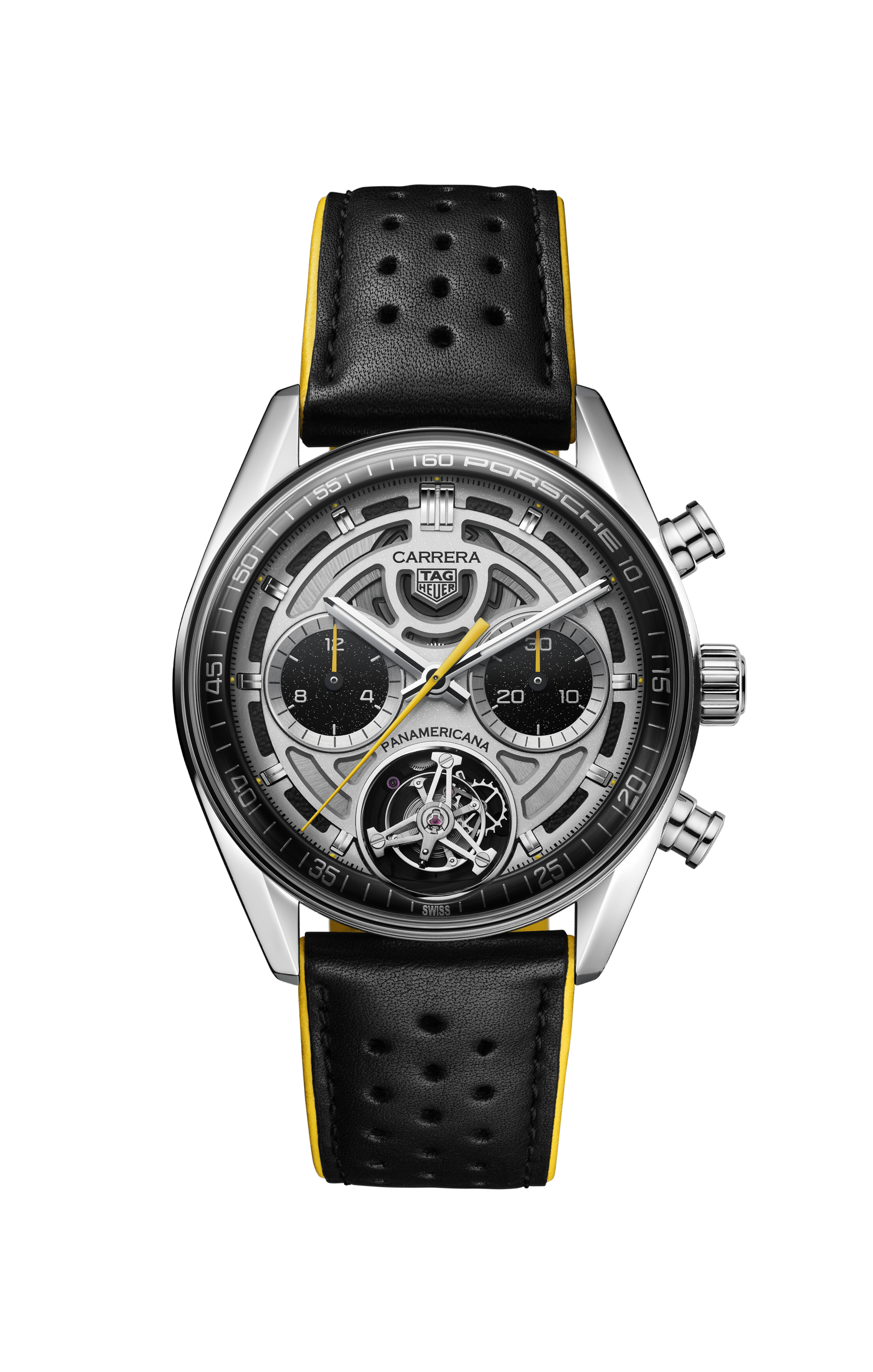 TAG Heuer Carrera Chronograph Tourbillon x Porsche Panamericana CBS5012.FC6571 Automatic, 42 mm, Steel