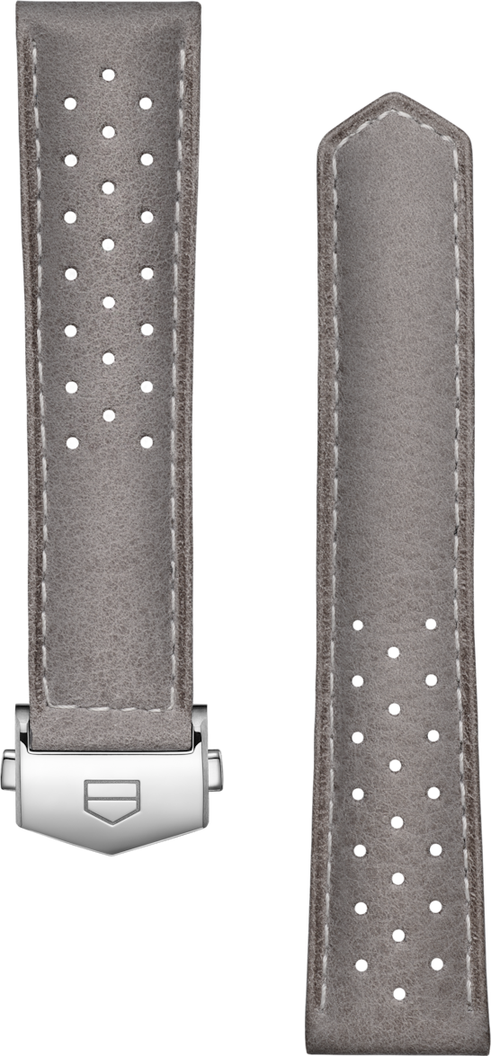 TAG Heuer Carrera 39mm Grey Perforated Leather Strap