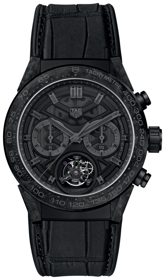  Tag Heuer Carrera 02T Tourbillon Chronograph Automatic Black  Dial Men's Watch CAR5A8W.FT6071 : Clothing, Shoes & Jewelry