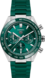 TAG Heuer Carrera（卡莱拉系列）计时码表  绿色 橡胶 精钢和陶瓷 绿色