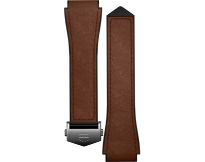 Braunes Armband aus zwei Materialien 45 mm