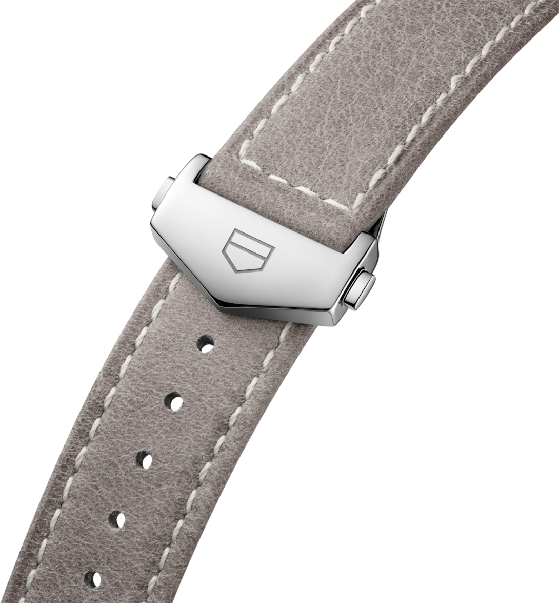 CORREA DE PIEL GRIS TAG HEUER CARRERA 36 MM