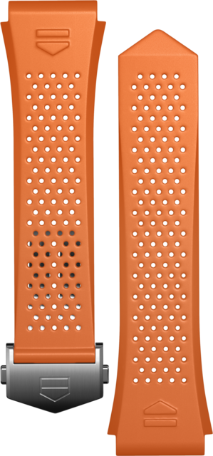 Orange Rubber Strap Calibre E4 45 mm - - BT6265 | TAG Heuer US