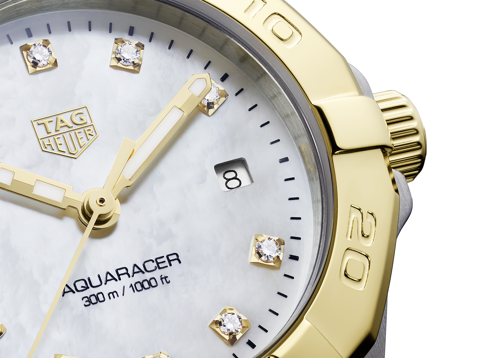 TAG Heuer Aquaracer Calibre 9 Automatic 32mmTAG Heuer Aquaracer Calibre 9 Automatic White Dial with Diamonds Ladies Watch - WBD2313. BA0740