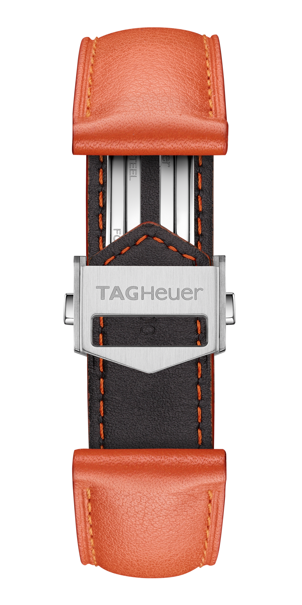 CORREA DE PIEL NARANJA TAG HEUER CARRERA 39 MM