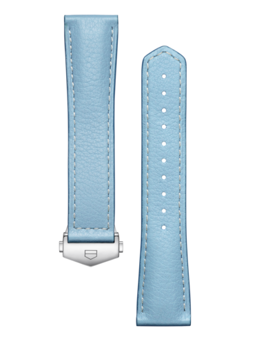泰格豪雅卡莱拉系列36毫米腕表淡蓝色皮革表带