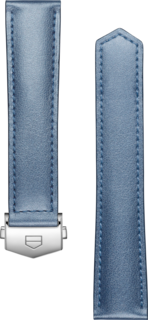 TAG HEUER CARRERA 39MM METALLIC BLUE LEATHER STRAP 