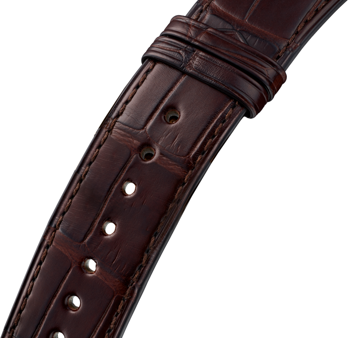 Correa de piel de cocodrilo marrón TAG Heuer Carrera 42 MM