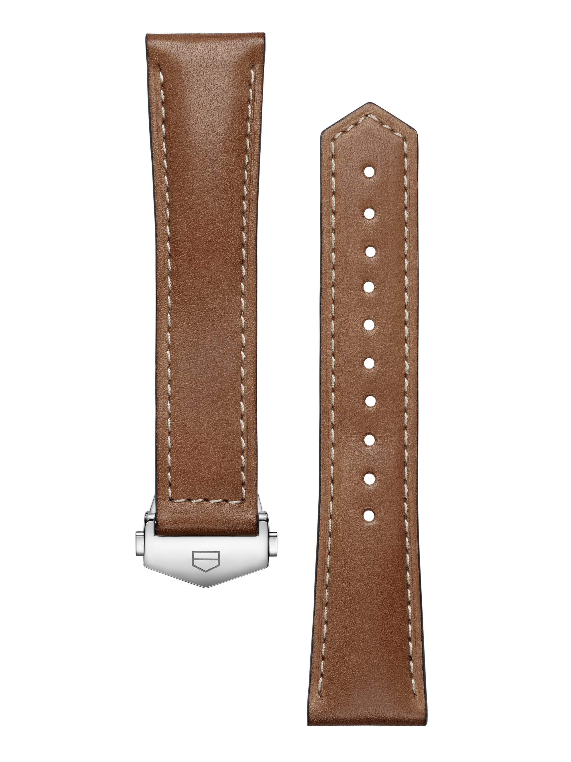 TAG HEUER CARRERA 36 MM BROWN LEATHER STRAP 