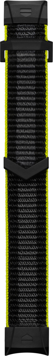 Pulseira de corrida em tecido verde-limão e preta Calibre E5 40 mm