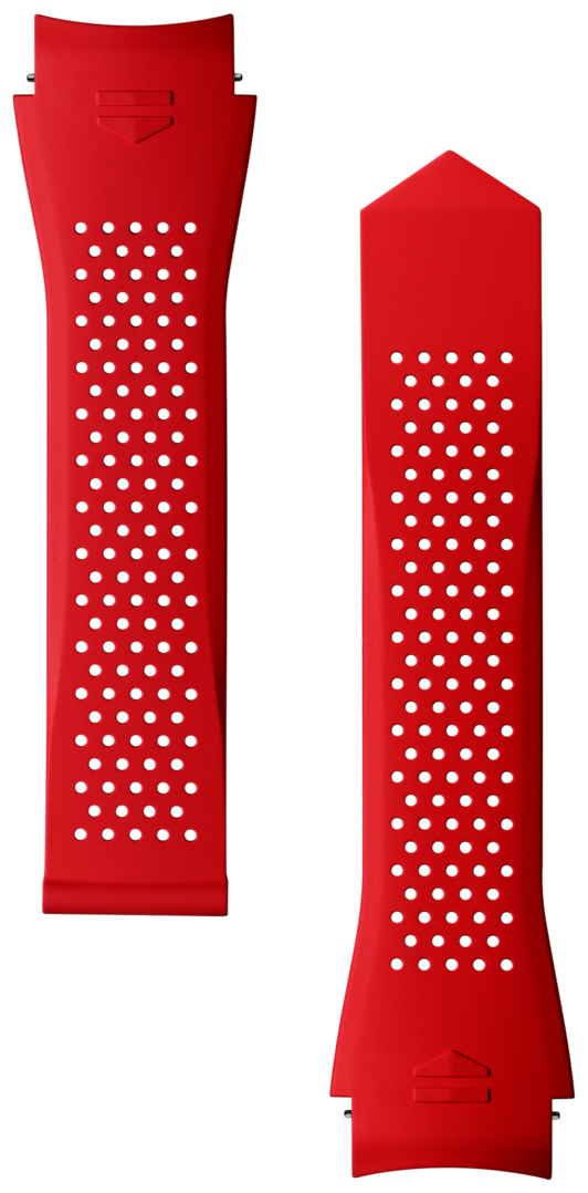 Correa de caucho rojo perforada Calibre E5 45 mm