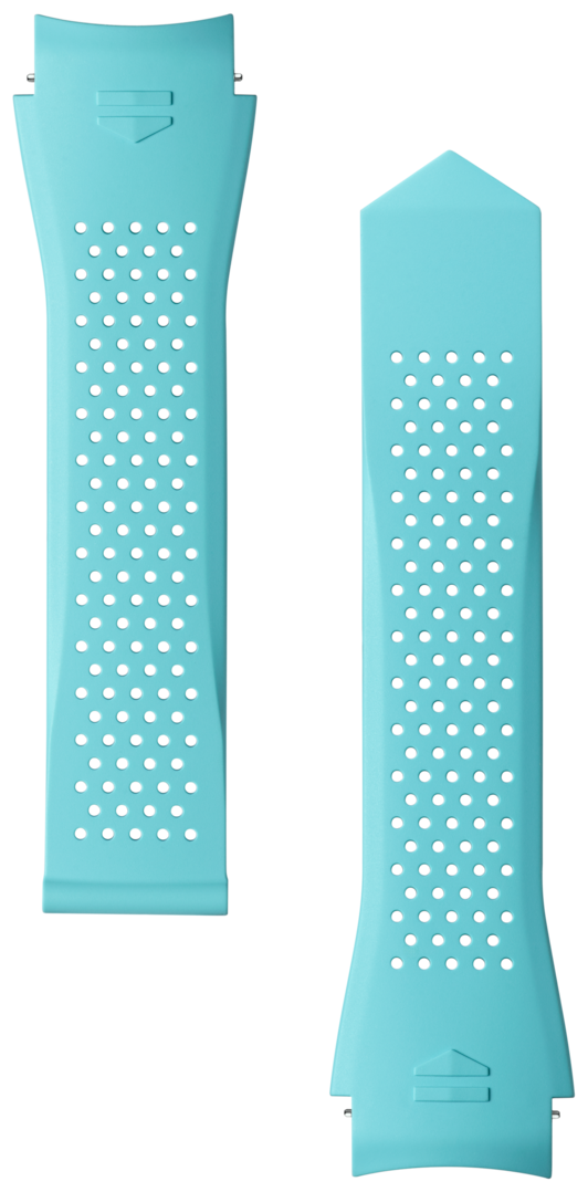 Pulseira em borracha perfurada azul-clara Calibre E5 45 mm