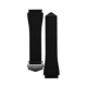 Cinturino bi-materiale in pelle nera da 45 mm
