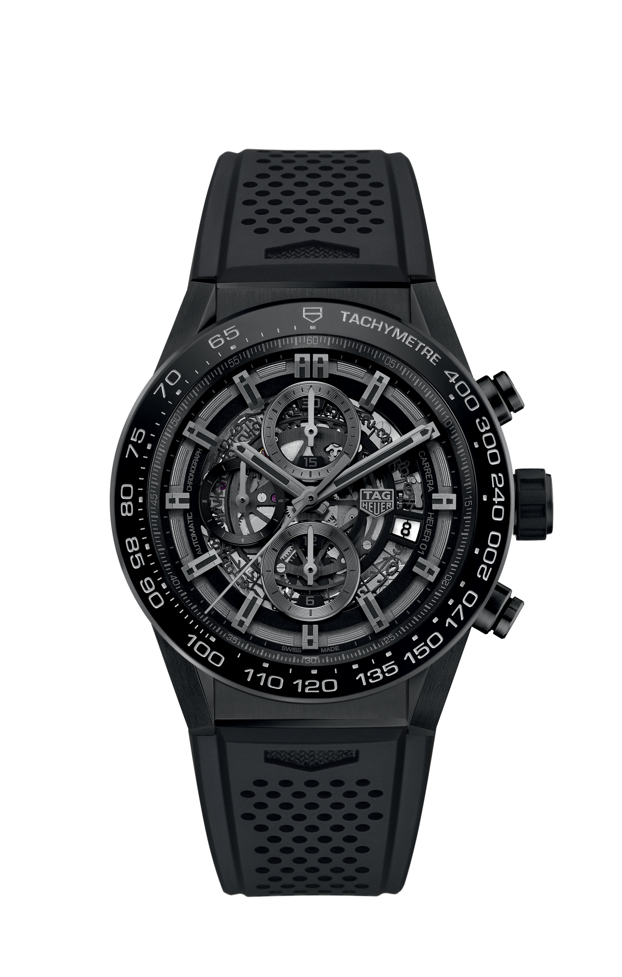 Tag Heuer Carrera Black Skeleton Dial 45mm – BOX & PAPERS