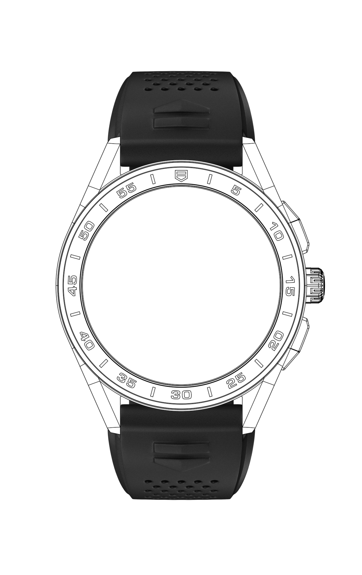 Correa de caucho negra Calibre E3