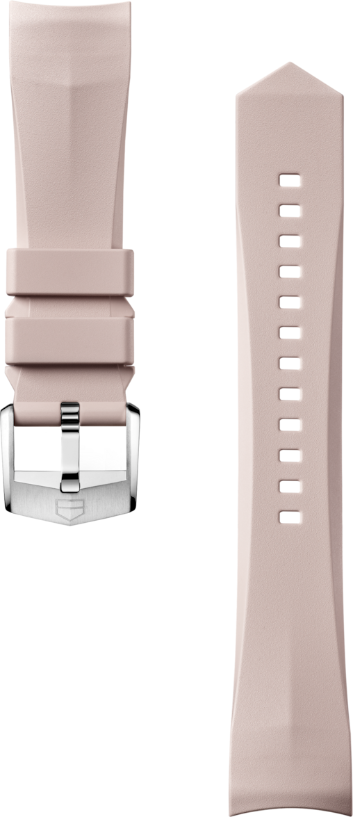 Pulseira em borracha bege Calibre E5 40 mm