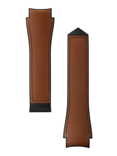 Correa de piel marrón y caucho Calibre E5 45 mm