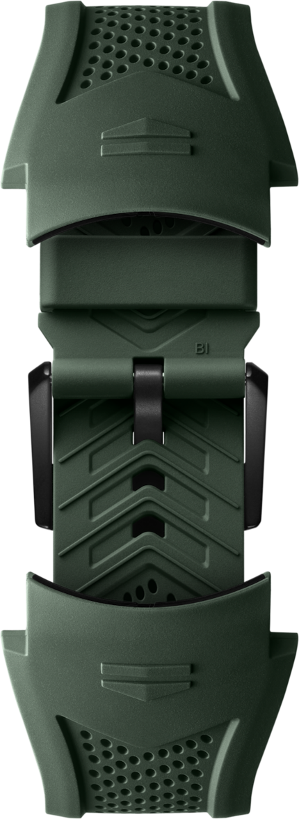 Pulseira esportiva em borracha verde cáqui Calibre E5 45 mm