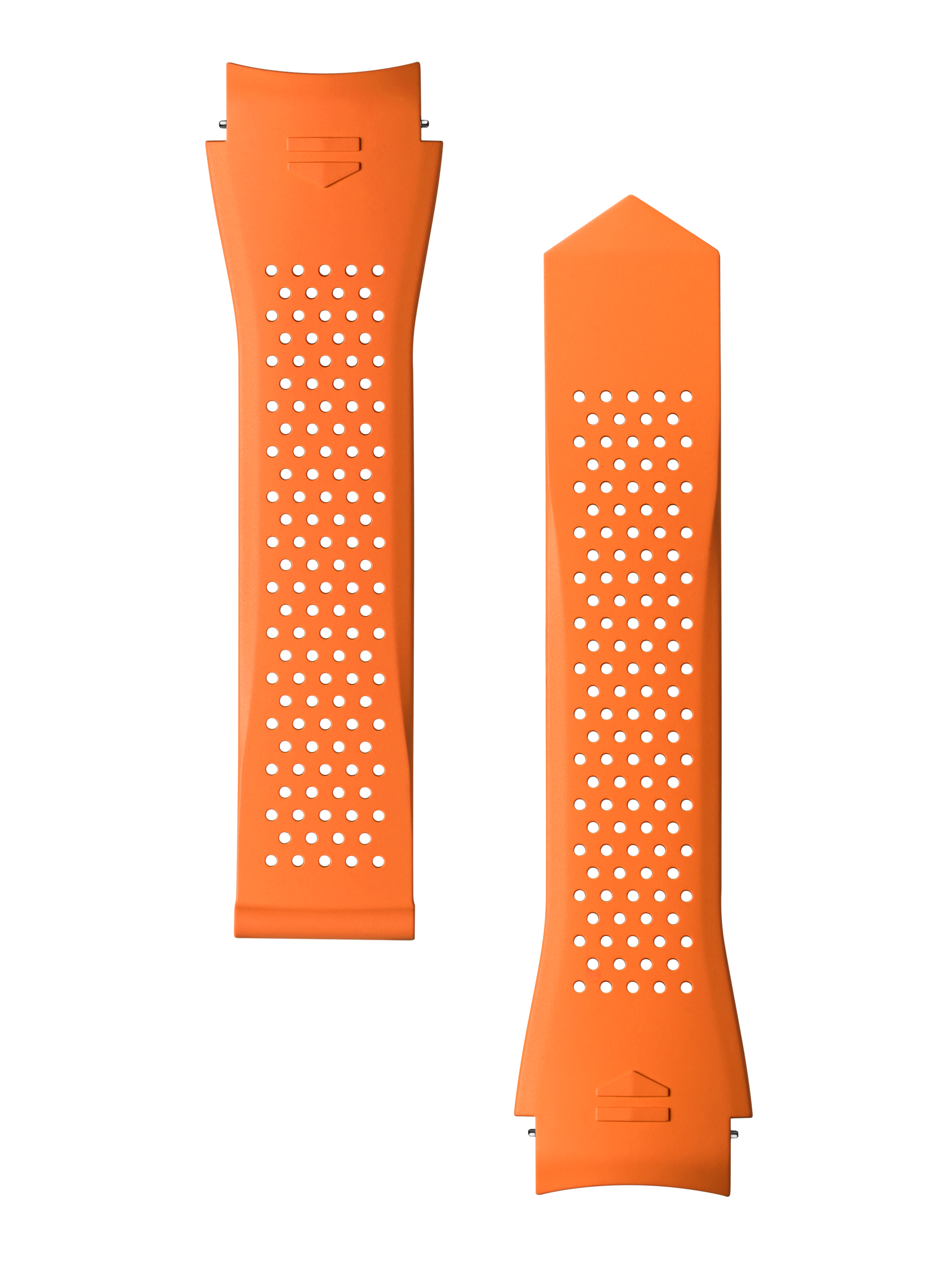 Bracelet en caoutchouc perforé orange Calibre E5 45&nbsp;mm