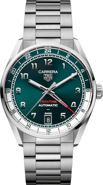 タグ・ホイヤー カレラ デイト ツインタイム - 41 mm - WDA2114.BA0043