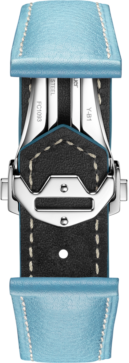 TAG HEUER CARRERA 36MM BABY BLUE LEATHER STRAP