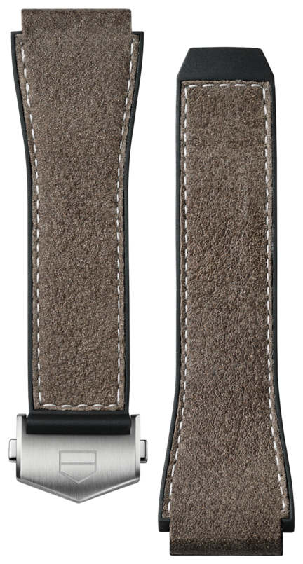 Brown Bi-material Leather Strap Calibre E3 45 mm 