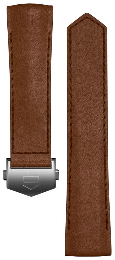 Correa de piel marrón Calibre E4 42 mm