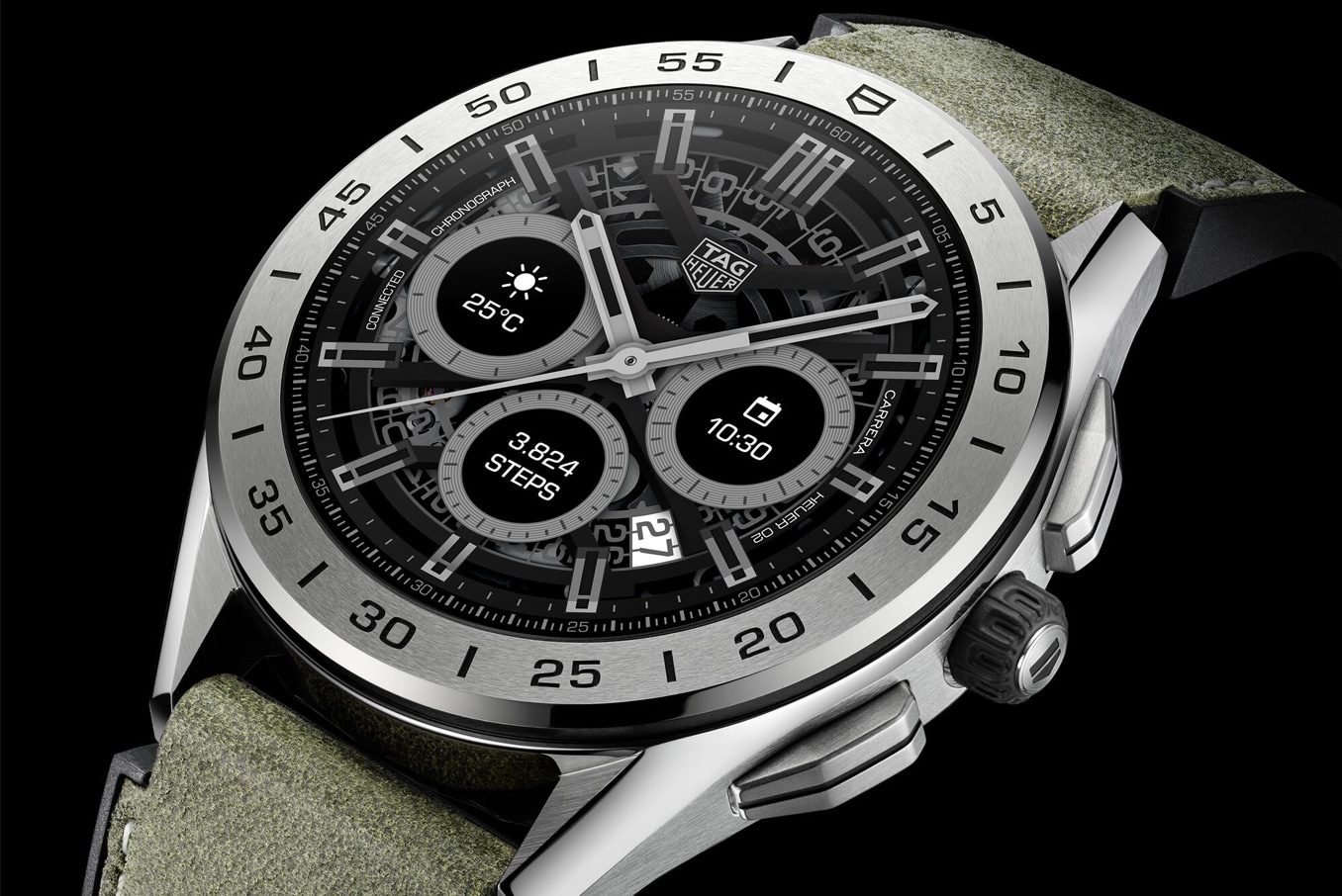 TAG Heuer Connected Calibre E3 45mm - Steel Case - 45 mm - Khaki TAG Heuer Connected Calibre E3 45mm - Steel Case - 45 mm - Khaki